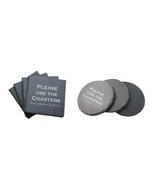 Funny Gifts Please Use Coasters Engraved Slate Coasters Set of 4 - £23.69 GBP