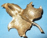 Antique Hand-Crafted 14K Gold Maple Leaf Brooch Pin 12.9 grams Exquisite Detail - $538.65
