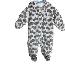 Carters Boys All In One Size 3 Month One-Piece Footed Pajamas Hoodie With Ears  - $16.64