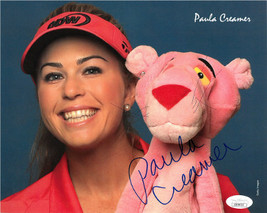 Paula Creamer signed LPGA Ladies Golf Solheim Cup Pink Panther 8x10 Photo- JSA H - £30.07 GBP