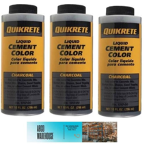 Quikrete 1317-00 Cement Colorant, Charcoal, Liquid, 10 oz (3-PACK) - £20.64 GBP