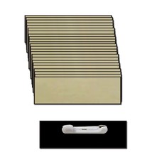 25 Blank 1 X 3 Gold Name Badge Kit (A) Tags Beveled Safety Pins Clear Labels - $39.00