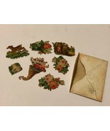 Antique Miniature DIE CUT Victorian Seals Scrap Viel Gluck w Envelope Ge... - £14.84 GBP