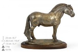 Fjord Horse, horse wooden base statue, limited edition, ArtDog - £158.55 GBP