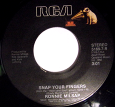 Ronnie Milsap-Snap Your Fingers / This Time Last Year-45 rpm-1987-VG+ - £5.99 GBP
