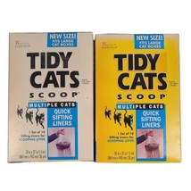 (2) Tidy Cats SCOOP Quick SIFTING Cat Box Liners 10 Liners Per Box 2 Box... - $24.18
