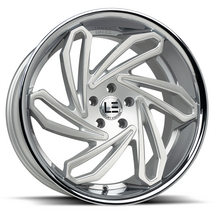 22X9 Luxxx LE10 6x139.7 +27 93.1 Brushed Face Milled/Stainless Steel Lip... - £474.81 GBP