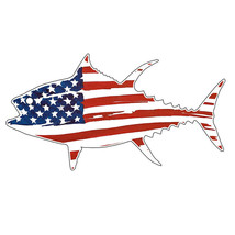 USA American Flag Tuna Printed Vinyl Decal Sticker - Car Truck Cooler Cup - $9.69 CAD+