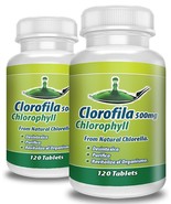 Clorofila en tabletas. Set de 2 frascos con 120 tabletas cada uno. 100% ... - $29.90