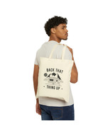 Cool &quot;Back That Thing Up&quot; Canvas Tote Bag - 100% Cotton, Natural - £12.96 GBP