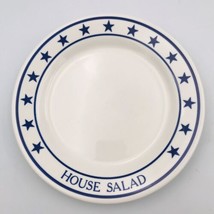 One (1) Sterling Blue Stars House Salad Plates Restaurant Ware Wellsville 8.25&quot; - £9.74 GBP