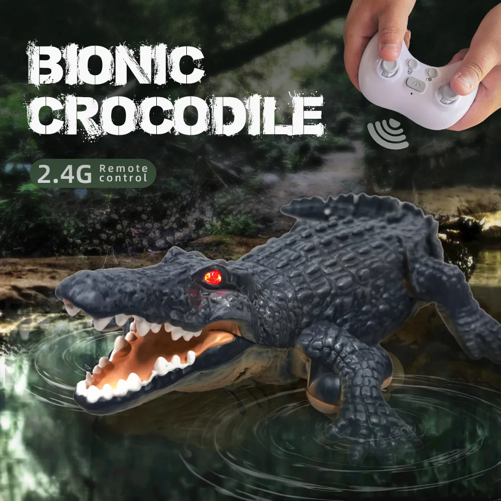2.4G Electric Remote Control Crocodile Waterproof Swimming Pool Underwater - £41.62 GBP+