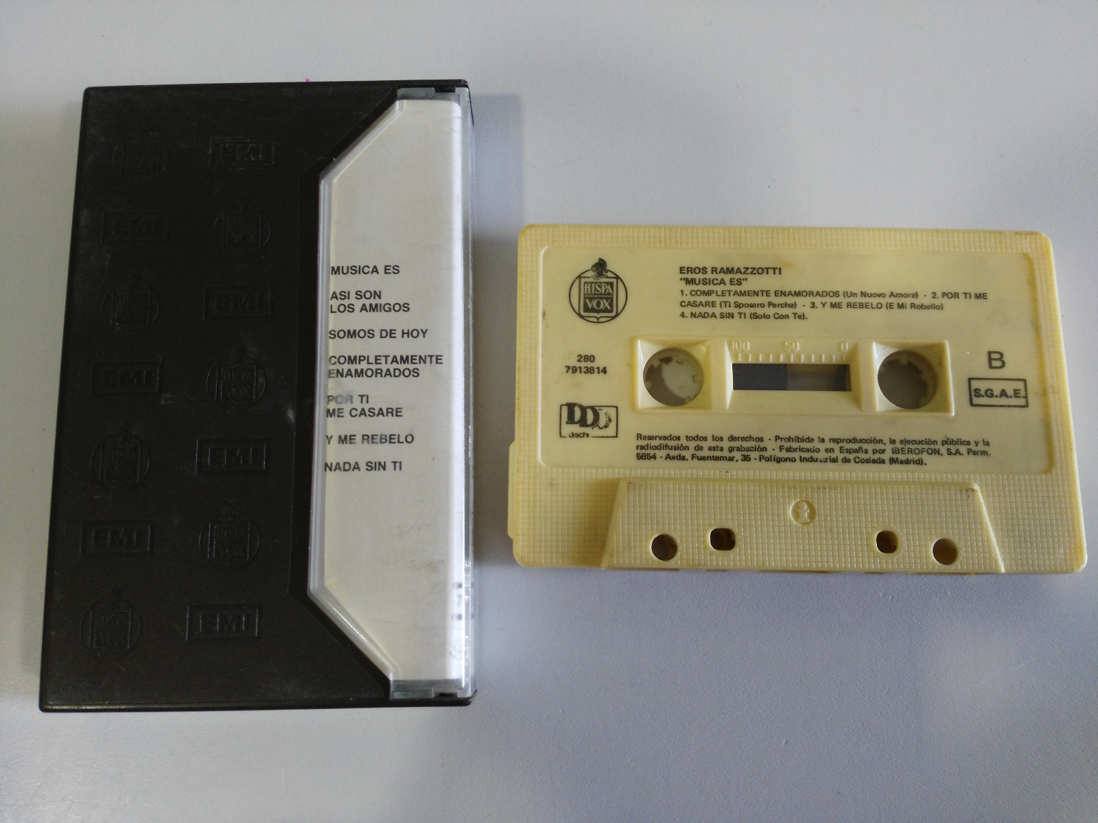 Eros Ramazzotti Musica es 1988 Hispavox Sung IN Spanisch - Kassette Esp Item image 3