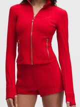 LULULEMON  Define Cropped Jacket Nulu~Oxford Red/Gold~0 2 4 6 8 10 12 14... - $199.00