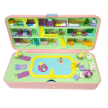 Vintage 1989 Bluebird Toys Polly Pocket Hotel Pool Party some parts incl... - $91.99