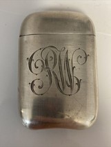 Sterling Silver Masonic Match Case Fairchild &amp; Co c.1919-1922 Monogrammed “Rw” - £233.45 GBP