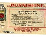 Burnshine Metal Polish &amp; Pride of the Bar Polish Ad Flyer J G Paul &amp; Co.... - $34.61