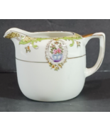 Vintage NORITAKE CREAMER Green M Backstamp Made in Germany Gold Trim - $13.29