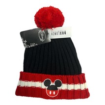 Disney Mickey Mouse Pom Pom Beanie Hat | Black Red White Knit | BoxLunch... - $319.10 MXN