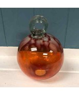 Orange 5.5” hanging hand blown glass with opening on bottom - $41.25 CAD