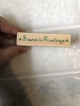Season&#39;s Greetings Rubber Stamp Hero Arts  Holiday Greeting Text 1999 - £10.34 GBP