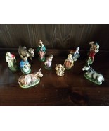 Vintage Nativity Set from Italy/Japan Figurines Set of 11 Hand-Painted C... - $53.46