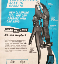 1966 Channel Lock 910 Grip Lock Wrench Advertisement Vintage Tools Penn ... - $27.43 CAD