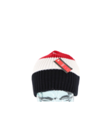 NOS Vintage 90s Streetwear Ribbed Knit Color Block Winter Beanie Hat Cap... - $32.62