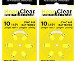 Hearclear Size 10 PR230 Hearing Aid Batteries Yellow Tab (60 Batteries) ... - £4.68 GBP+