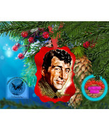 DEAN MARTIN Aluminum Benelux Shape 2 Sided Christmas Ornament w Ribbon - $16.82