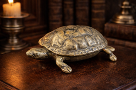 Vintage Brass Turtle Trinket Box Hinged Shell Antique Decorative Keepsak... - $116.62