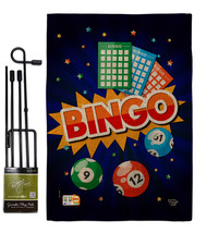 Bingo Burlap - Impressions Decorative Metal Garden Pole Flag Set GS19212... - £27.23 GBP