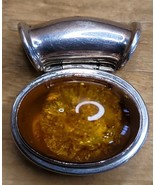 Vintage LORI BONN Baltic Amber &amp; Sterling Silver 925 Pendant - $151.40