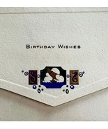 Birthday Envelope Greeting Card Victorian Embossed Nautical Seahorses PC... - $366.58 MXN