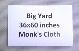 Big Yard (36x58) inches of Monks Cloth (8 count) Color Gray - £12.54 GBP