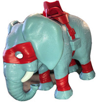 Rare 2016 Playmates Viacom Elephant Toy Poseable Head Red Saddle Seat & Mask - $21.00