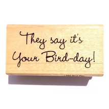 Stampendous rubber stamp birthday Bird Day by Fran Seiford L235 new unused - £7.18 GBP