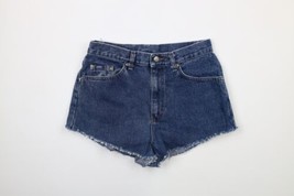 Vintage 90s Streetwear Womens 12 Distressed Custom Cut Off Denim Jean Shorts USA - £38.12 GBP
