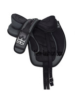 New treeless synthetic freemax saddle &amp; tack Grey Black All Sizes - $192.84 CAD