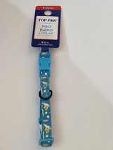 New Top Paw Poly Blend Dog Collar F&amp;T Blue Banana X-Small Dog Collar 8-12&quot; - £8.59 GBP