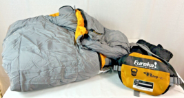 Eureka Cheyenne 40 degree Sleeping Bag Lightweight Black Yellow 1 LB w/ ... - $49.45