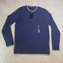 Alfani Mens Navy Blue Crewneck Casual Sweater Size Small New With Tags NWT - £16.02 GBP