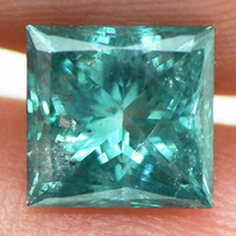 Loose Princess Shaped Diamond Fancy Blue Color Natural Enhanced 1.55 Carat SI2 - £1,178.83 GBP