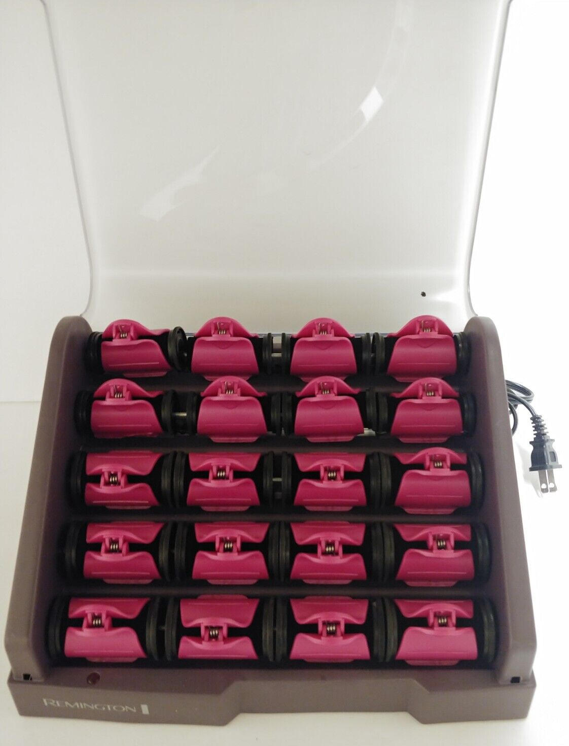 Remington Flocked Hot Rollers T Studio Collection Set Of 20 Pink Clips Tested - £26.38 GBP