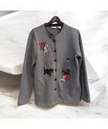 Vtg  Blair Cat Lady Kitty Button Down Cardigan Sweater Jacket Women&#39;s M ... - $33.83 CAD