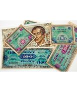 Menge Von 6 Frankreich Hinweise Verschiedene VF Sich XF Zustand 1944 - 1985 - $1,312.33 MXN