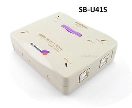 4-Port Compact USB B (Printer, Scanner, Modem, etc) Manual 4 to 1 Data S... - £20.55 GBP