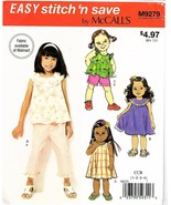 Easy Stitch &#39;n Save Sewing Pattern M9279 Toddlers&#39; Top, Dress, Shorts, P... - $6.83 CAD