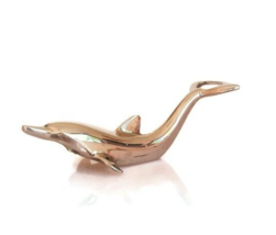 Dolphin bottle opener vintage silver plated beer opener dolphin decor - £14.75 GBP
