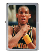 Indiana Pacers Reggie Miller Choke Flip Top Lighter Brushed Chrome with ... - £22.54 GBP